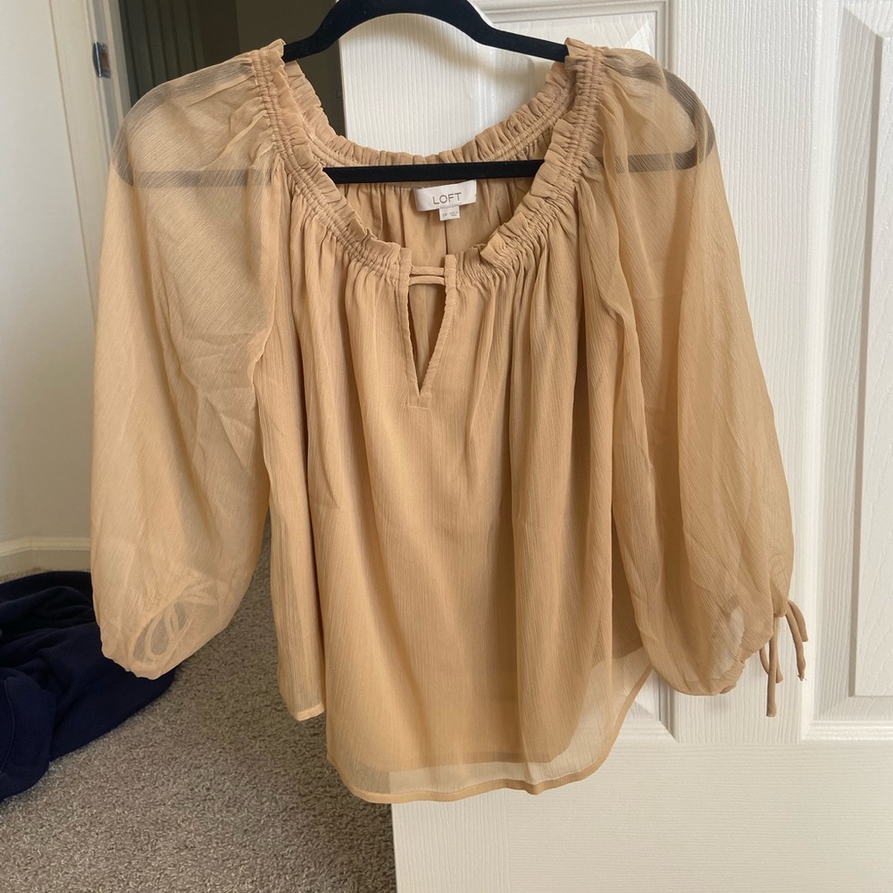 Tan loft top small petite